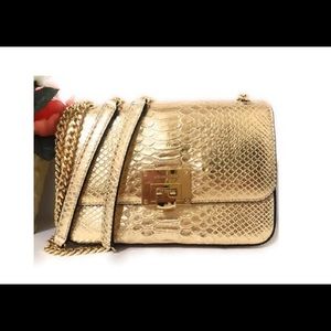 Michael Kors Embossed Leather Purse, Tina Gold
